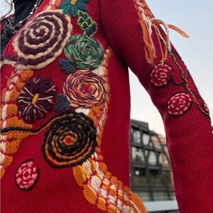 Kenzo Red Knit Sweater
